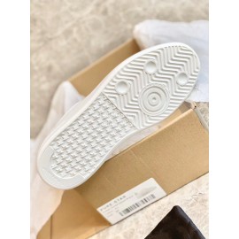 Golden Goose Thick Soled Calf Leather Casual Shoes For Women White