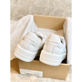 Golden Goose Thick Soled Calf Leather Casual Shoes For Women White