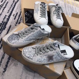 Golden Goose Fashion Calf Casual Sandals For Women Silver