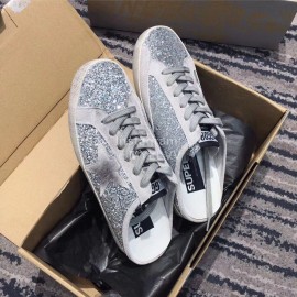 Golden Goose Fashion Calf Casual Sandals For Women Silver