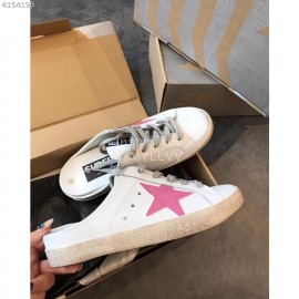 Golden Goose Fashion Calf Casual Sandals For Women Rose Red