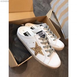 Golden Goose Fashion Calf Casual Sandals For Women Gold
