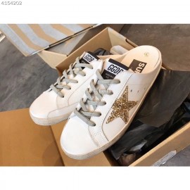 Golden Goose Fashion Calf Casual Sandals For Women Gold