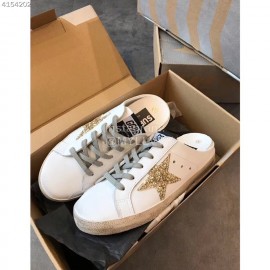 Golden Goose Fashion Calf Casual Sandals For Women Gold