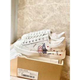 Golden Goose Summer Soft Calf Printed Casual Shoes For Women 