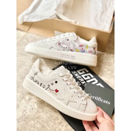 Golden Goose Summer Cute Printed Soft Calf Casual Shoes For Women 