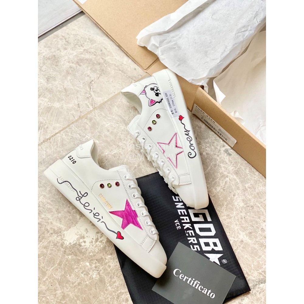 Golden Goose Summer New Printed Soft Calf Casual Shoes For Women 