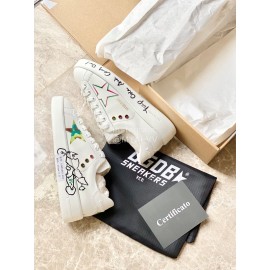 Golden Goose Summer New Printed Soft Calf Leather Casual Shoes For Women 