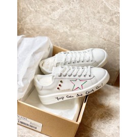 Golden Goose Summer New Printed Soft Calf Leather Casual Shoes For Women 