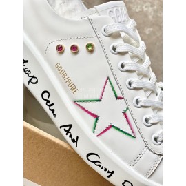 Golden Goose Summer New Printed Soft Calf Leather Casual Shoes For Women 