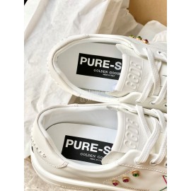 Golden Goose Summer New Printed Soft Calf Leather Casual Shoes For Women 