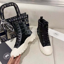 Golden Goose Winter Thick Bottom Lamb Wool Waterproof Boots For Women Black