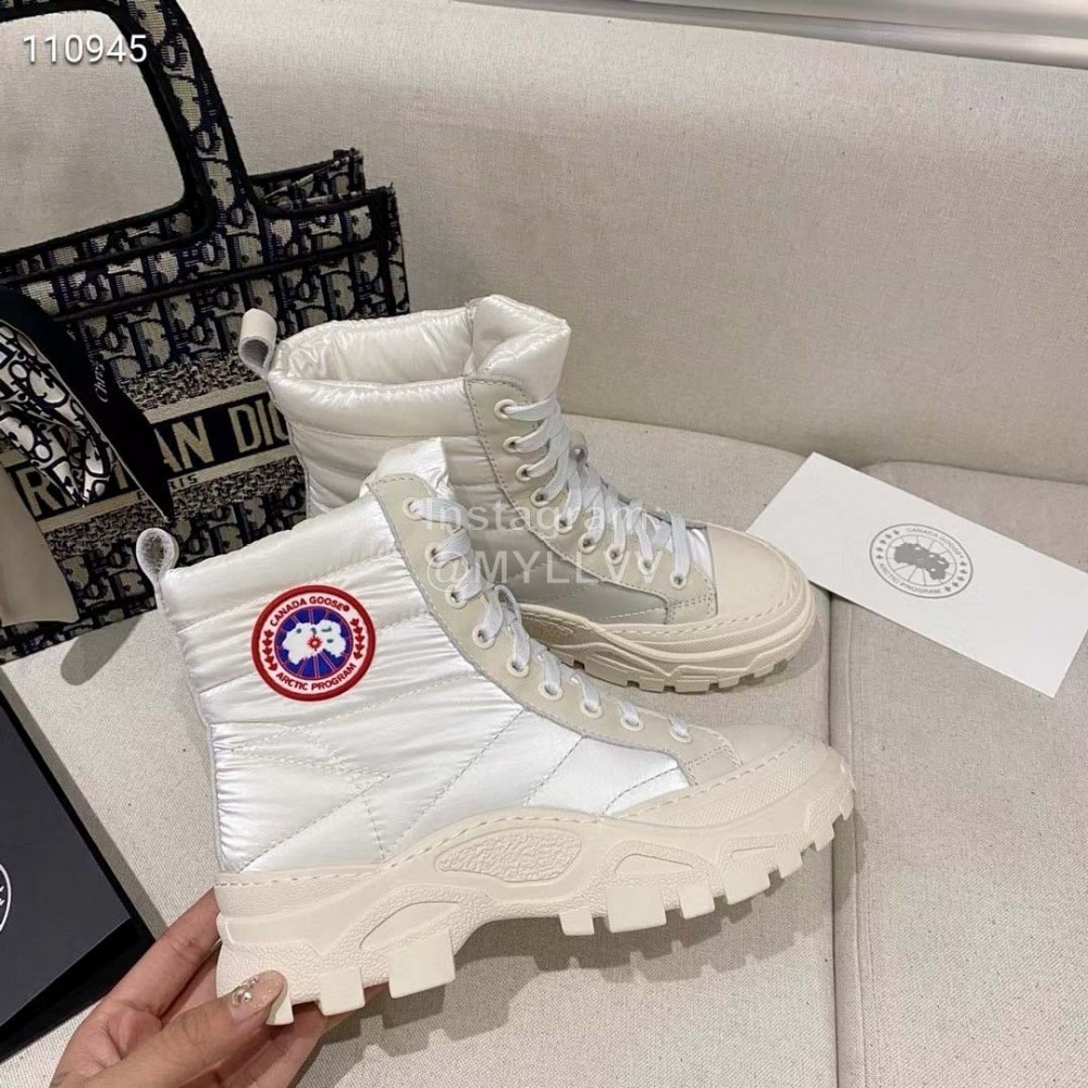 Golden Goose Winter Thick Bottom Lamb Wool Waterproof Boots For Women White