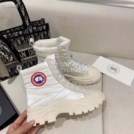 Golden Goose Winter Thick Bottom Lamb Wool Waterproof Boots For Women White