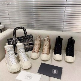 Golden Goose Winter Thick Bottom Lamb Wool Waterproof Boots For Women White