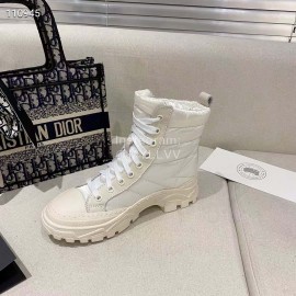 Golden Goose Winter Thick Bottom Lamb Wool Waterproof Boots For Women White