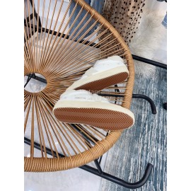 Golden Goose Winter New White Lamb Wool Calf Leather Casual Shoes For Women 