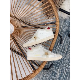 Golden Goose Winter New Lamb Wool Calf Leather Casual Shoes For Women Red