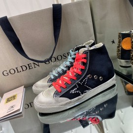 Golden Gse Deluxe Brand Superstar Wool High Top Sneakers For Men And Women Black