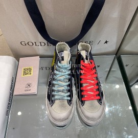 Golden Gse Deluxe Brand Superstar Wool High Top Sneakers For Men And Women Black