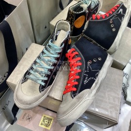 Golden Gse Deluxe Brand Superstar Wool High Top Sneakers For Men And Women Black