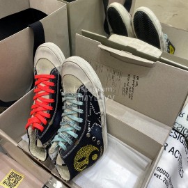 Golden Gse Deluxe Brand Superstar Wool High Top Sneakers For Men And Women Black