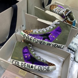 Golden Gse Deluxe Brand Superstar Wool High Top Sneakers For Men And Women Gray