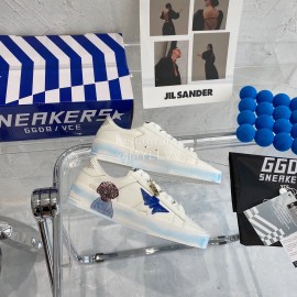 Golden Goose Cowhide Casual Sneakers For Women White