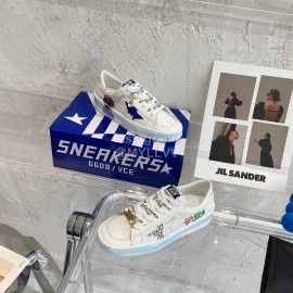 Golden Goose Cowhide Casual Sneakers For Women White