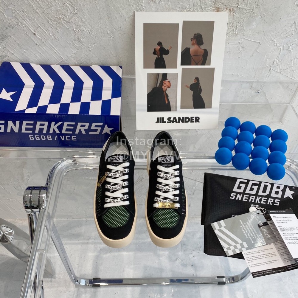 Golden Goose Cowhide Casual Sneakers For Women Black