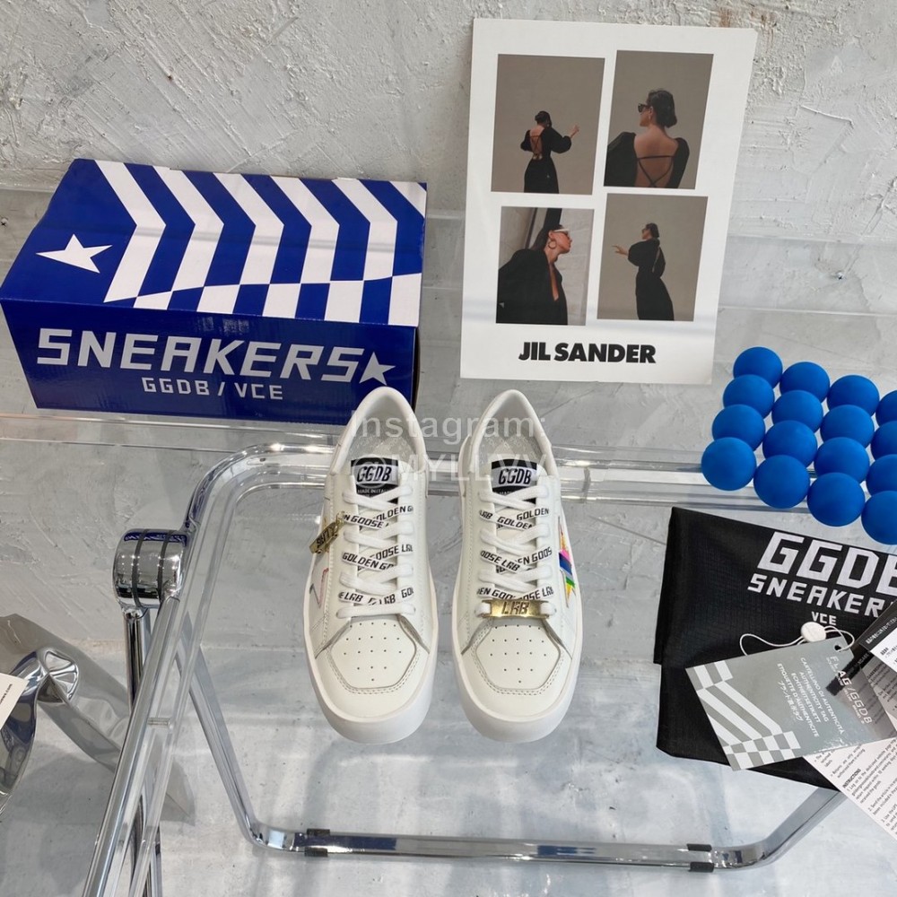 Golden Goose Cowhide Casual Sneakers For Women