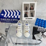 Golden Goose Cowhide Casual Sneakers For Women Blue