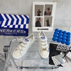 Golden Goose Cowhide Casual Sneakers For Women Blue