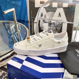 Golden Goose Cowhide Casual Sneakers For Women Red