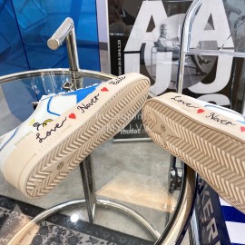 Golden Goose Cowhide Casual Sneakers Blue For Women