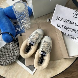 Golden Goose Fashion Wool Shoes For Women White