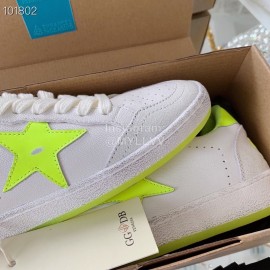 Golden Goose Ballstar Cowhide Casual Sneakers For Men And Women Yellow