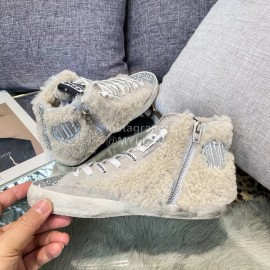 Golden Gse Deluxe Brand Superstar Wool Cowhide High Top Sneakers For Men And Women 