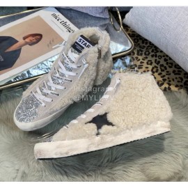 Golden Gse Deluxe Brand Superstar Wool Cowhide High Top Sneakers For Men And Women 