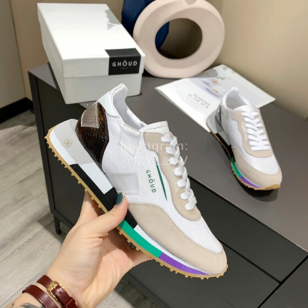 Ghoud Fashion Calf Mesh Casual Sneakers For Women White
