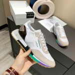 Ghoud Fashion Calf Mesh Casual Sneakers For Women White