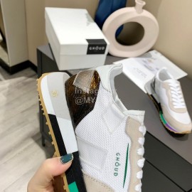 Ghoud Fashion Calf Mesh Casual Sneakers For Women White