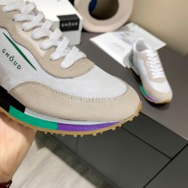 Ghoud Fashion Calf Mesh Casual Sneakers For Women White