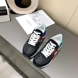 Ghoud Fashion Calf Mesh Casual Sneakers For Women Black