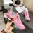 Ghoud Fashion Calf Mesh Casual Sneakers For Women Pink