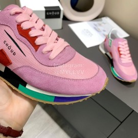 Ghoud Fashion Calf Mesh Casual Sneakers For Women Pink