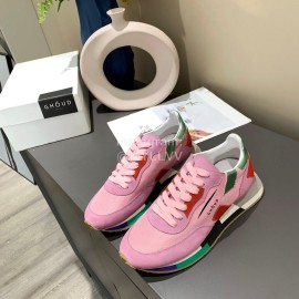 Ghoud Fashion Calf Mesh Casual Sneakers For Women Pink