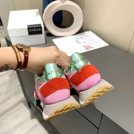 Ghoud Fashion Calf Mesh Casual Sneakers For Women Pink