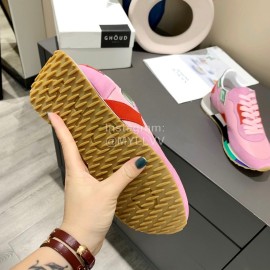 Ghoud Fashion Calf Mesh Casual Sneakers For Women Pink
