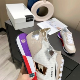 Ghoud Fashion Calf Mesh Casual Sneakers For Women Beige